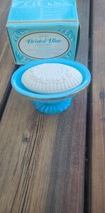 Avon Bristol Blue Soap Dish - Blue and White